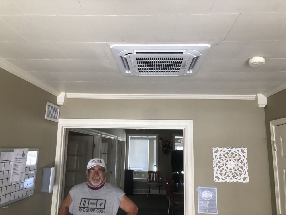 Lennox HVAC installed in ceiling