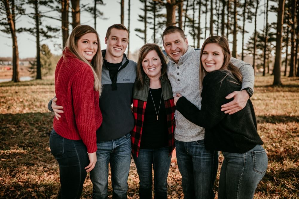 From left to right Kendyl - oldest daughter, Drew - son and main employee, wife Stacie, Cory (owner) , and daughter Kadie